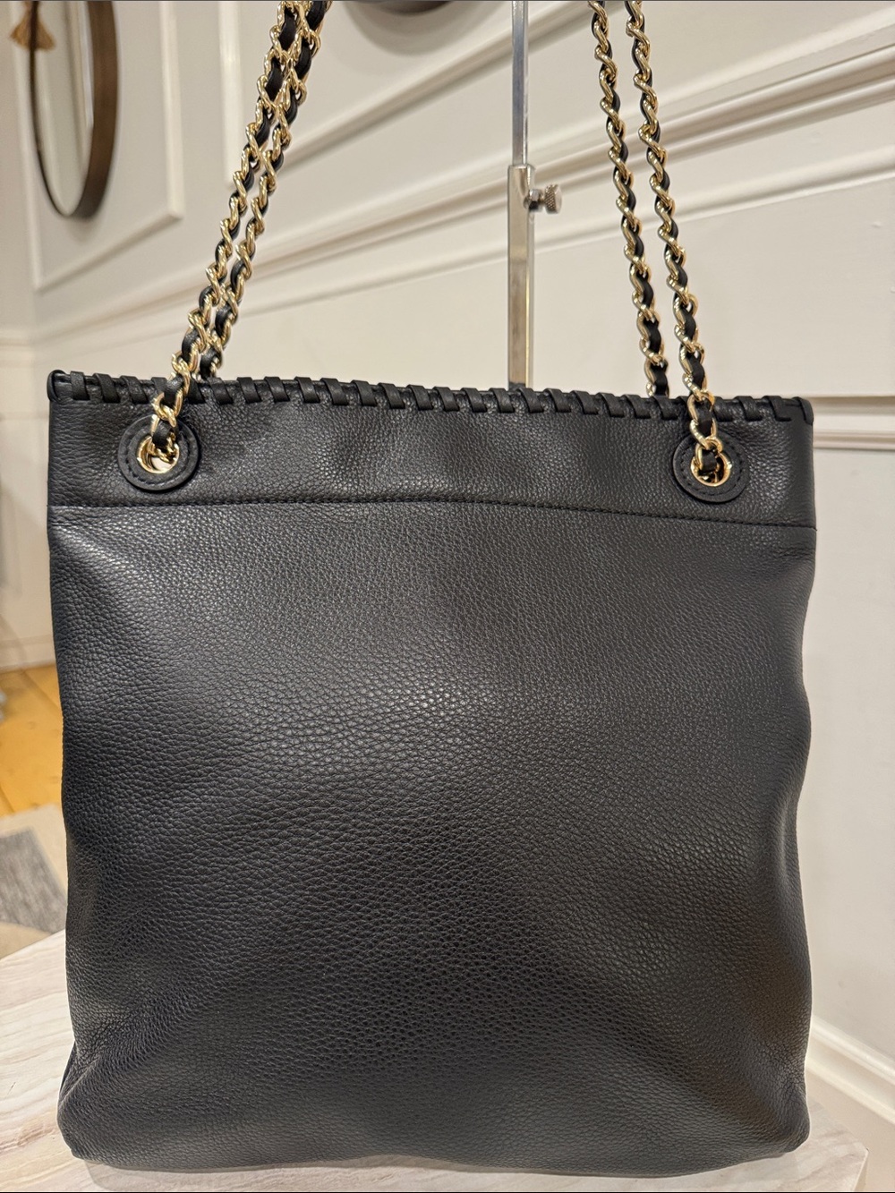 Tory Burch Bag Marion Convertible Black Leather Chain Crossbody Shoulder Bag - Picture 8 of 17